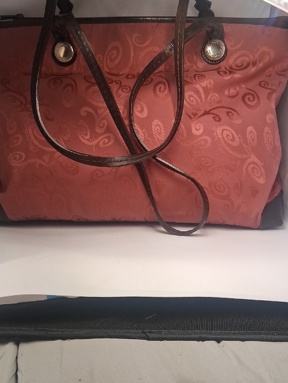 Brighton Elegant Swirl-Pattern Tote Bag in Mauve Color - Picture 2 of 10